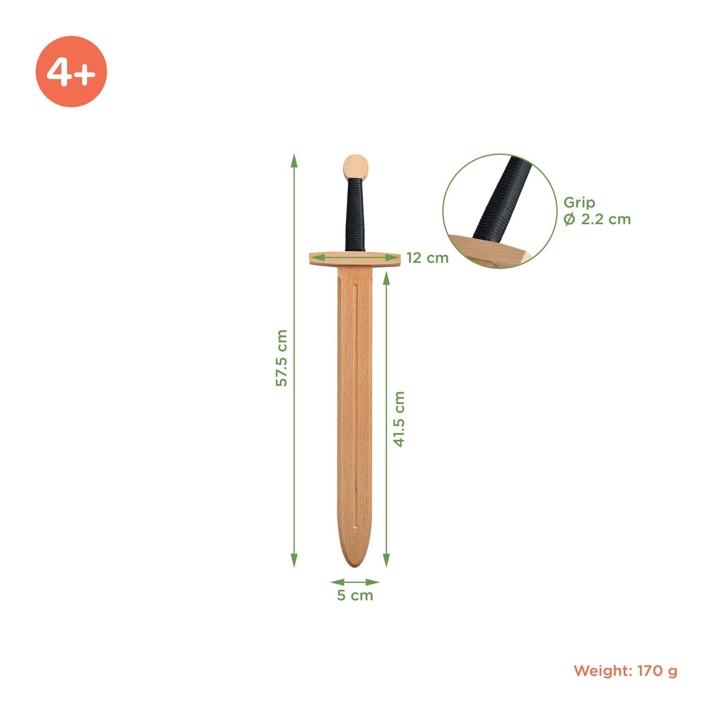 Big Double-Edged w/ Straight Cross Guard and Shield
