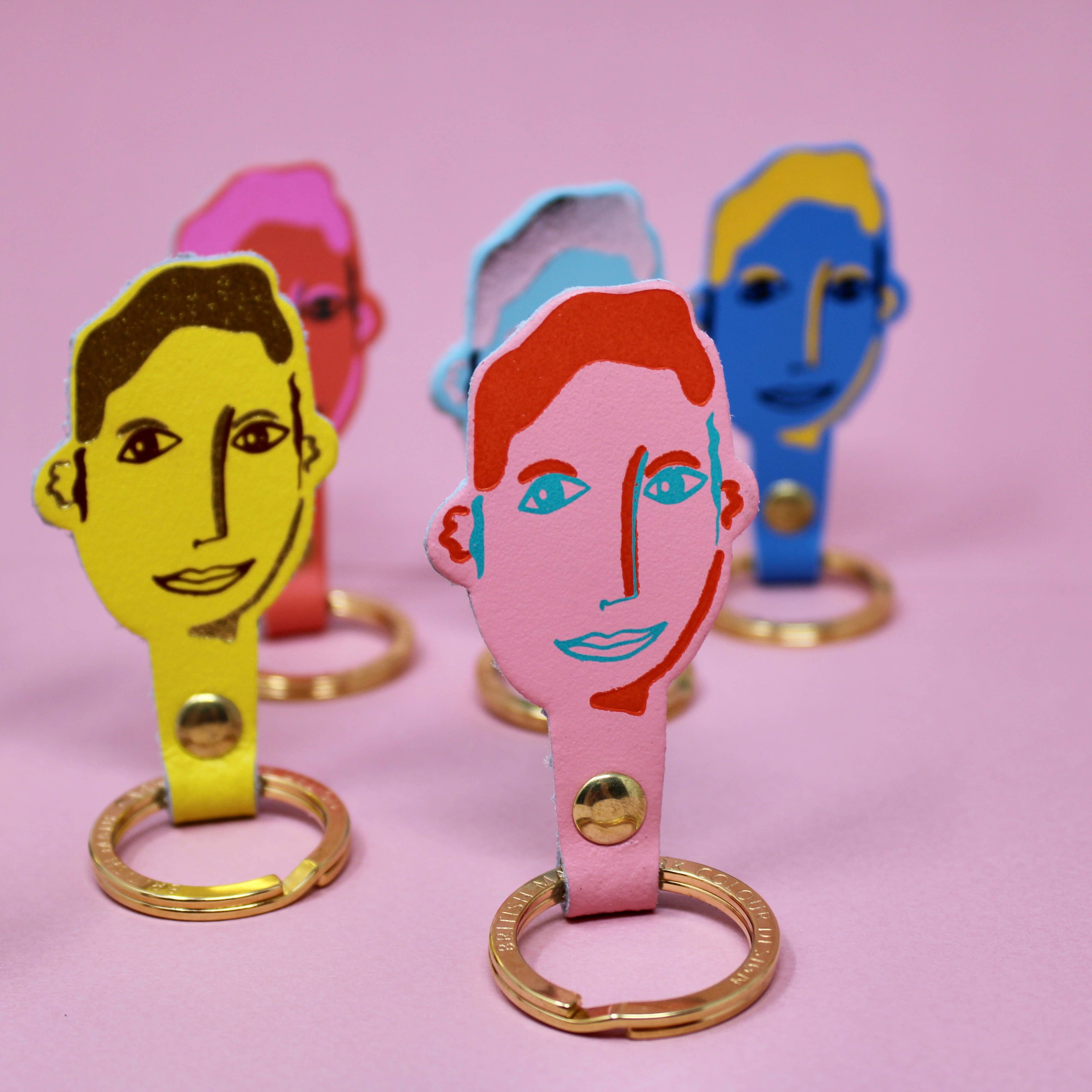 You & Me His and Her Key Fobs: You (Male) / Coral