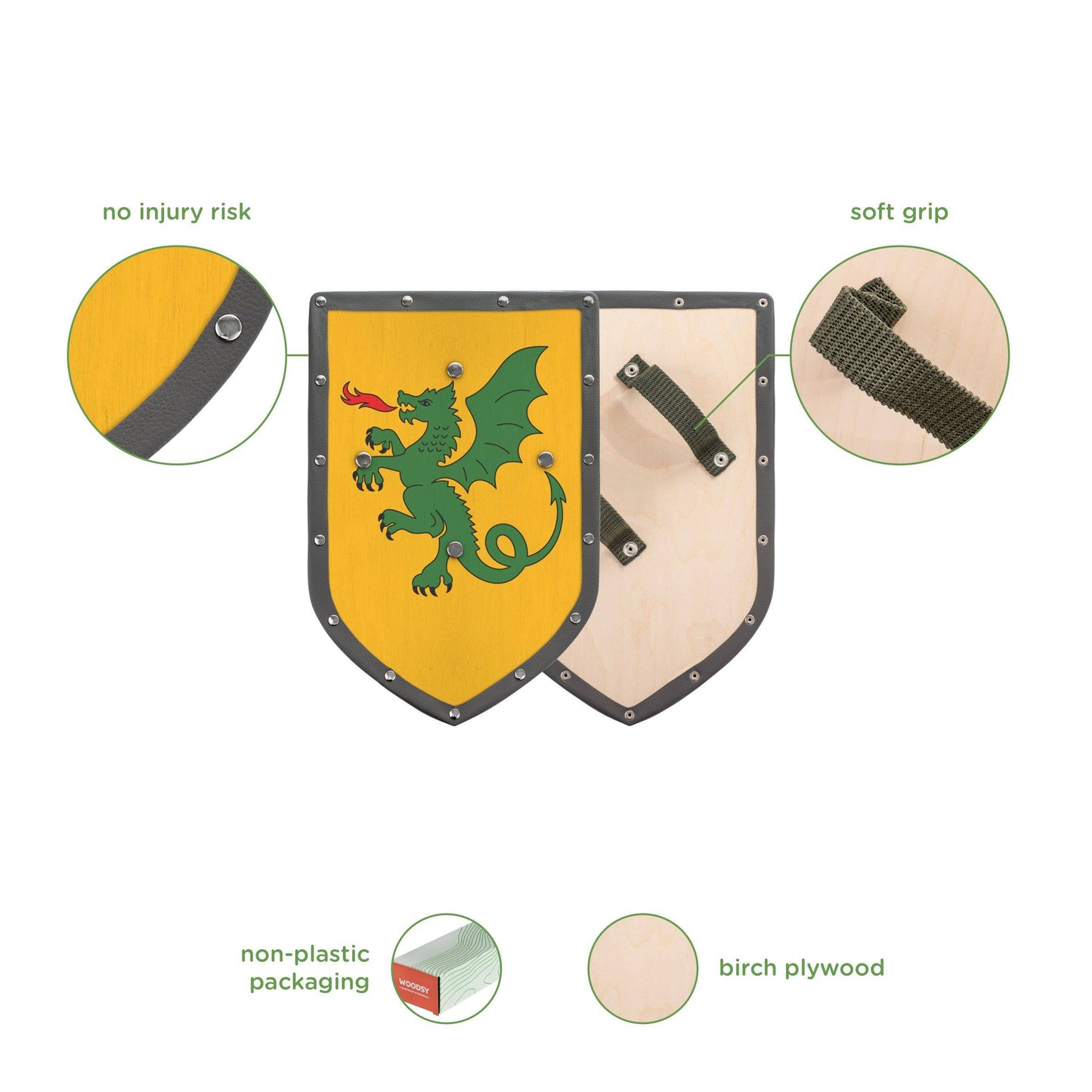 Big Double-Edged w/ Straight Cross Guard and Shield