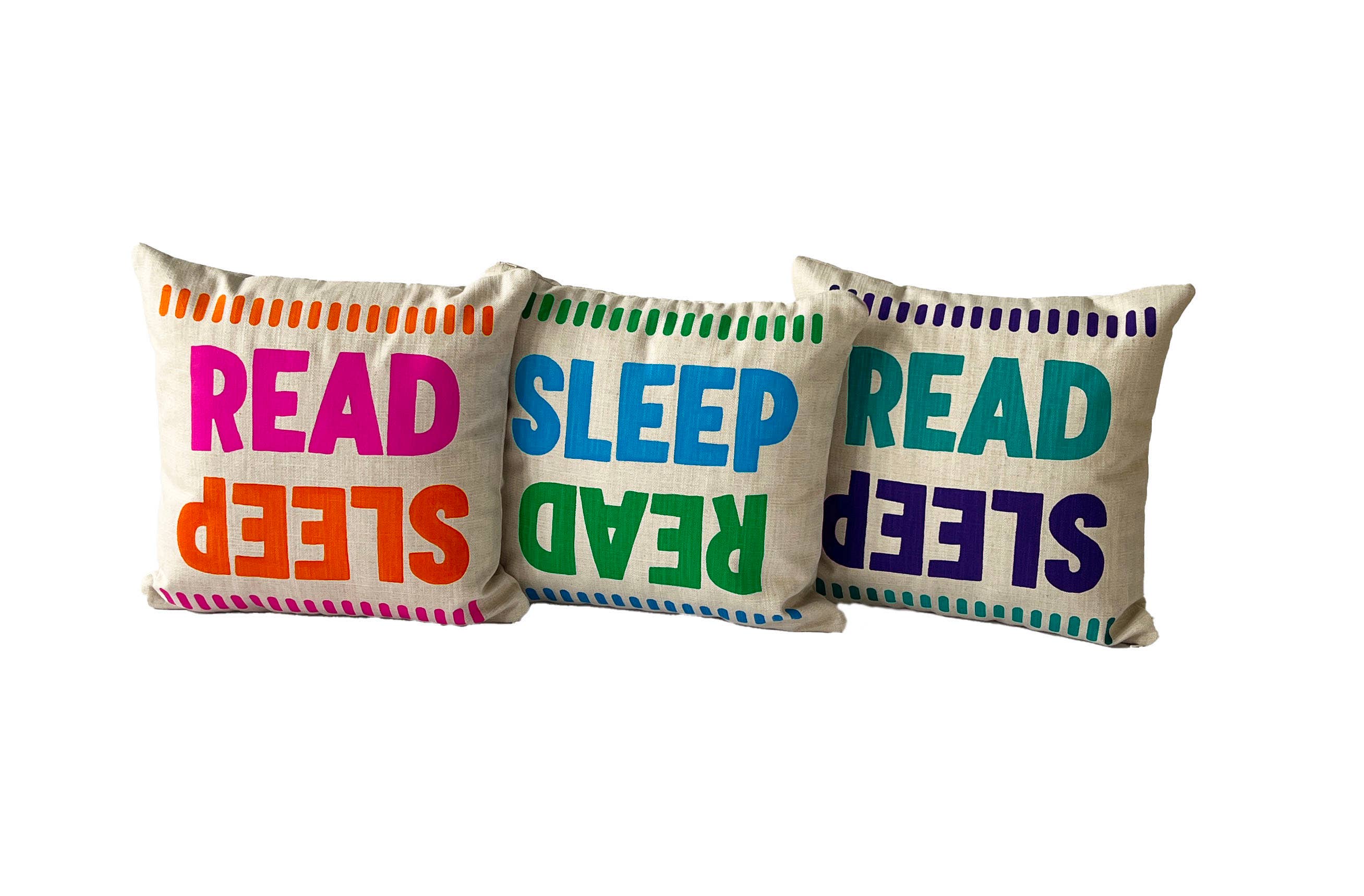 Conundrum Pillow Cover - Sleep/Read: Outer Case Only / Teal + Purple