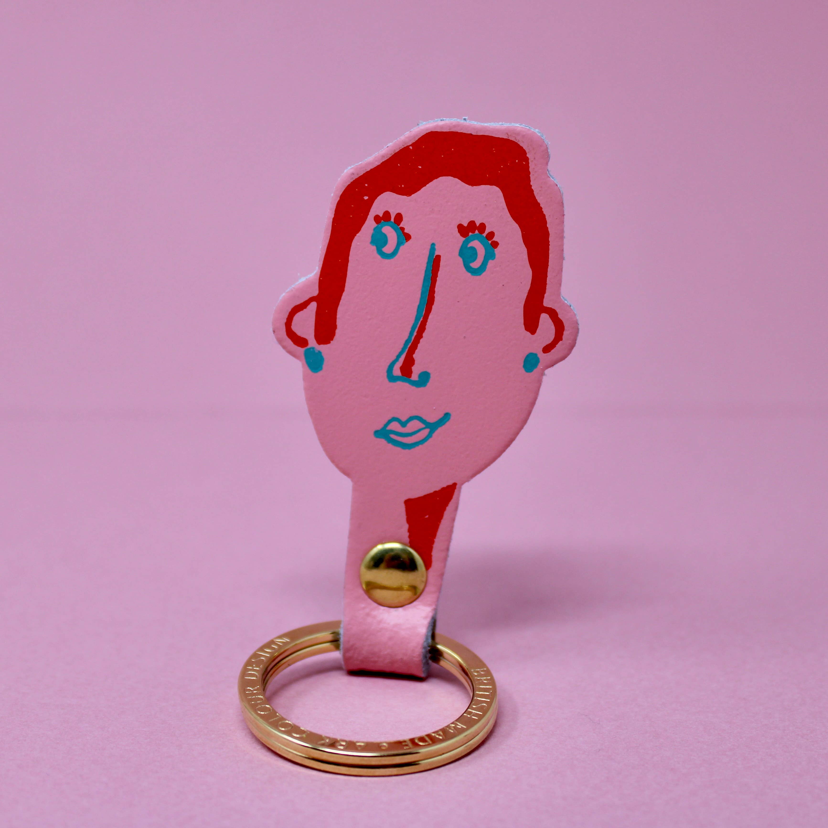 You & Me His and Her Key Fobs: Me (Female) / Cornflower