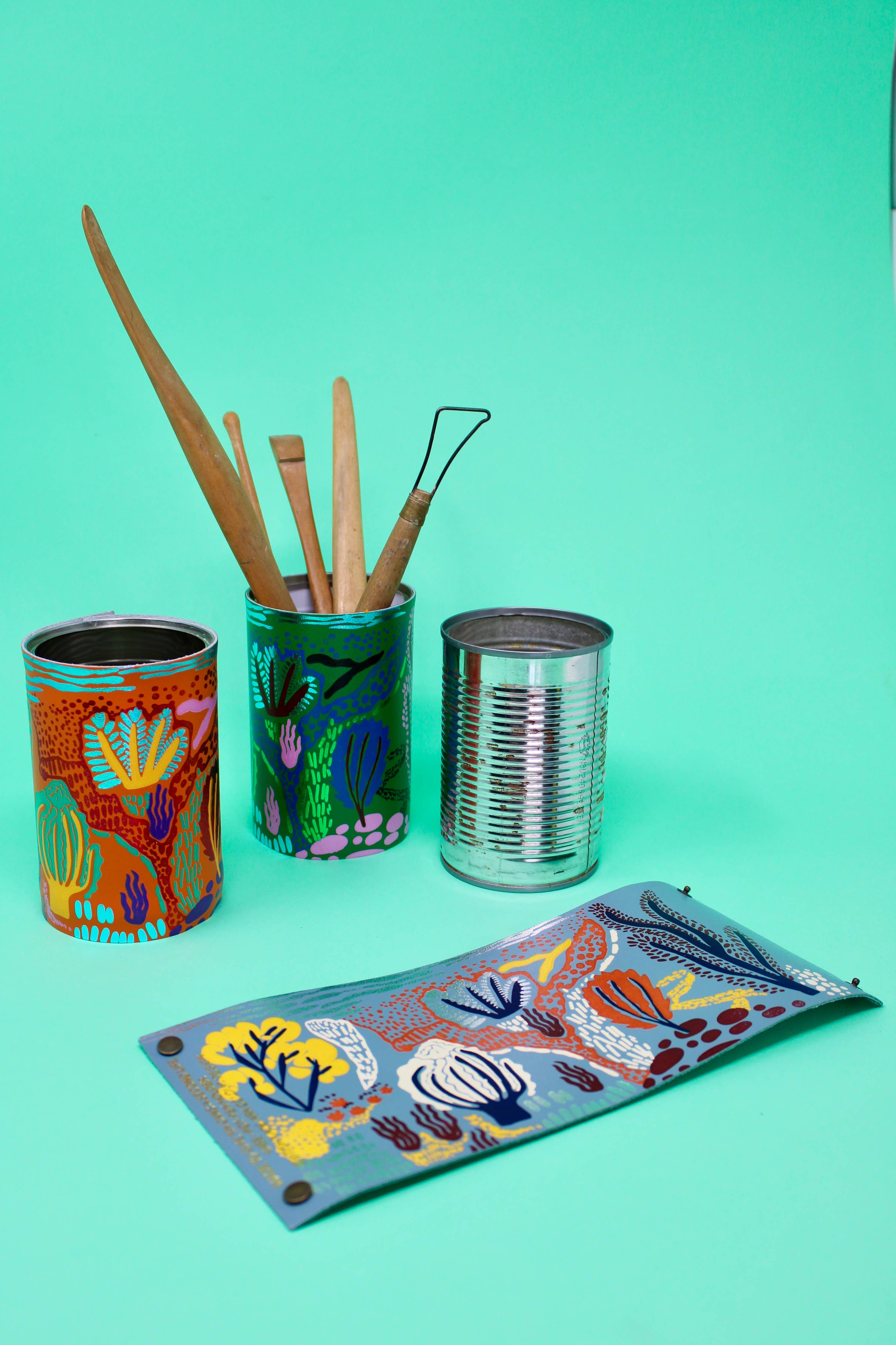 Nature Garden Leather Pot Wrap: Lilac