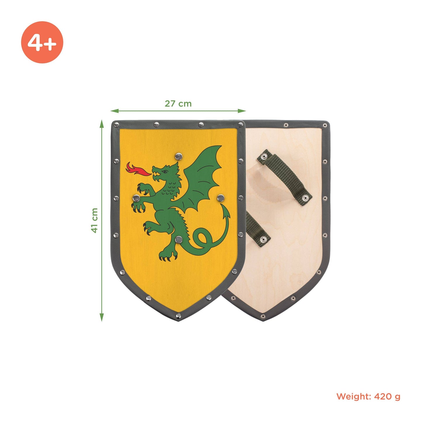 Big Double-Edged w/ Straight Cross Guard and Shield