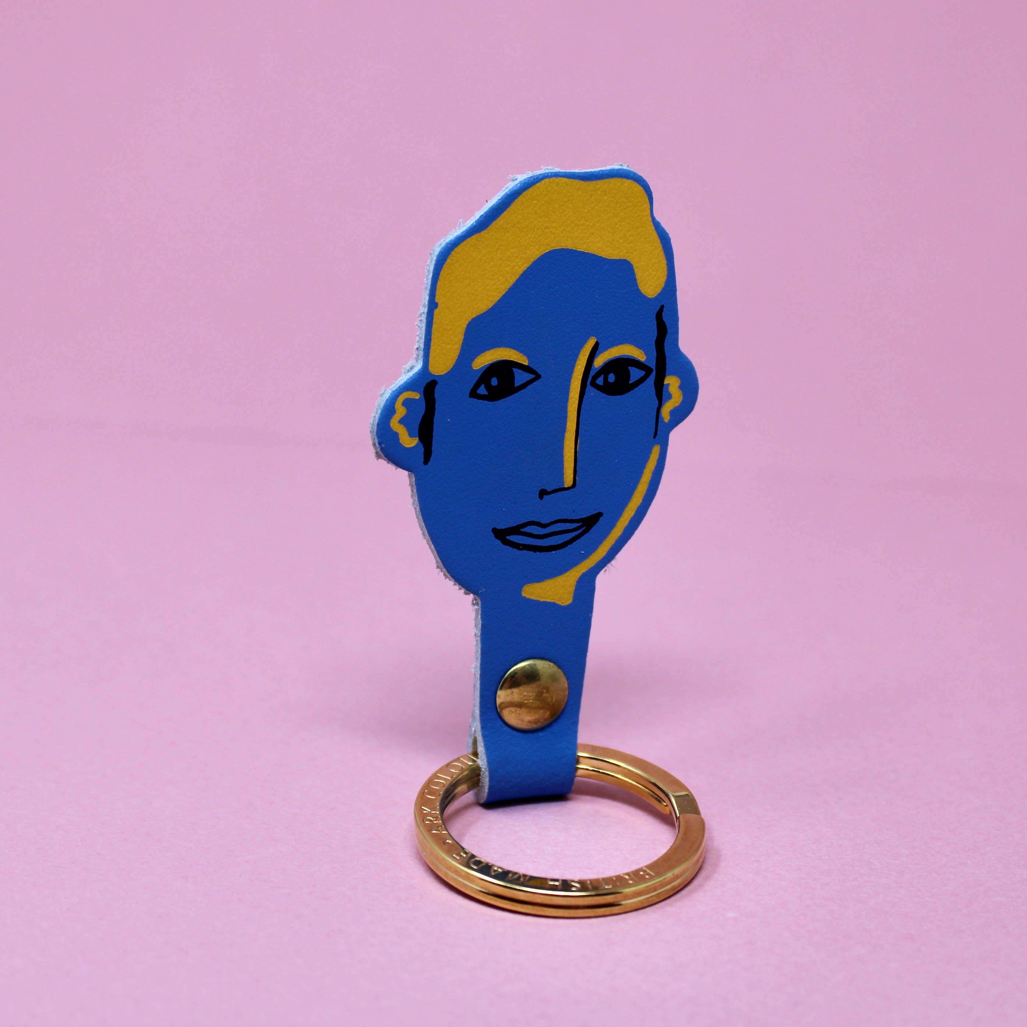 You & Me His and Her Key Fobs: Me (Female) / Cornflower