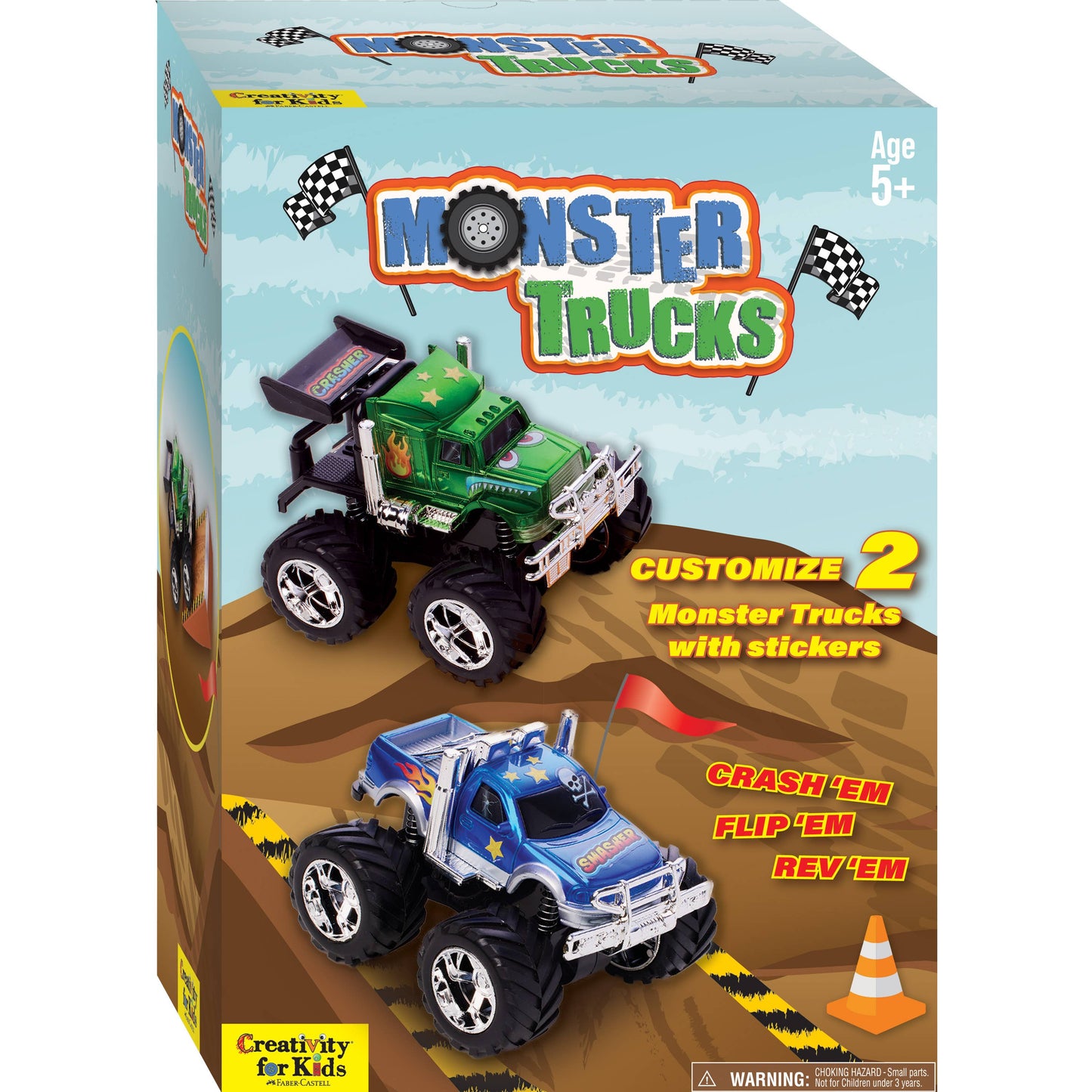 Decorate 2 Monster Trucks Craft Kit for Kids