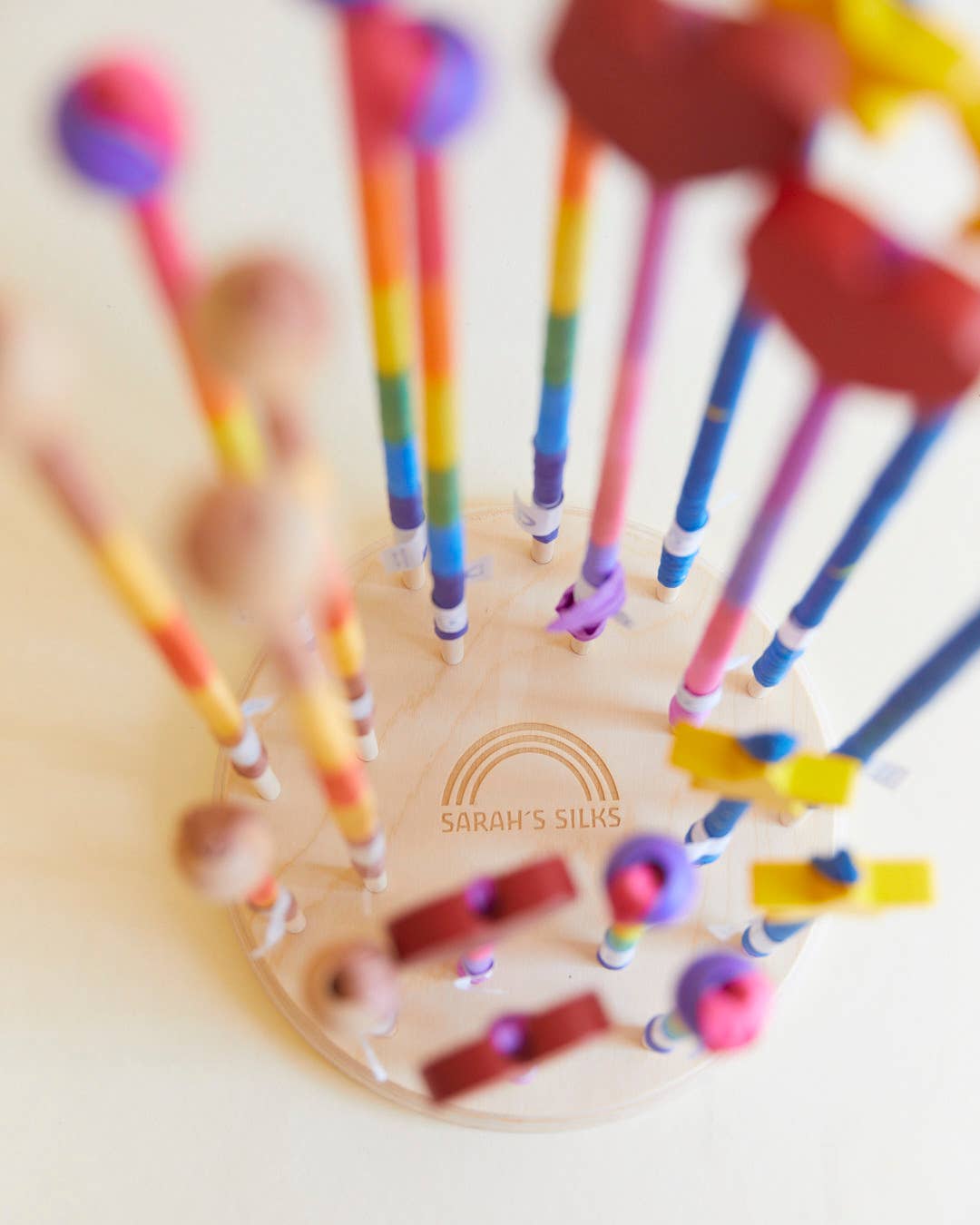 Silk & Wood Wand for Dancing, Dress Up & Pretend Play - Star