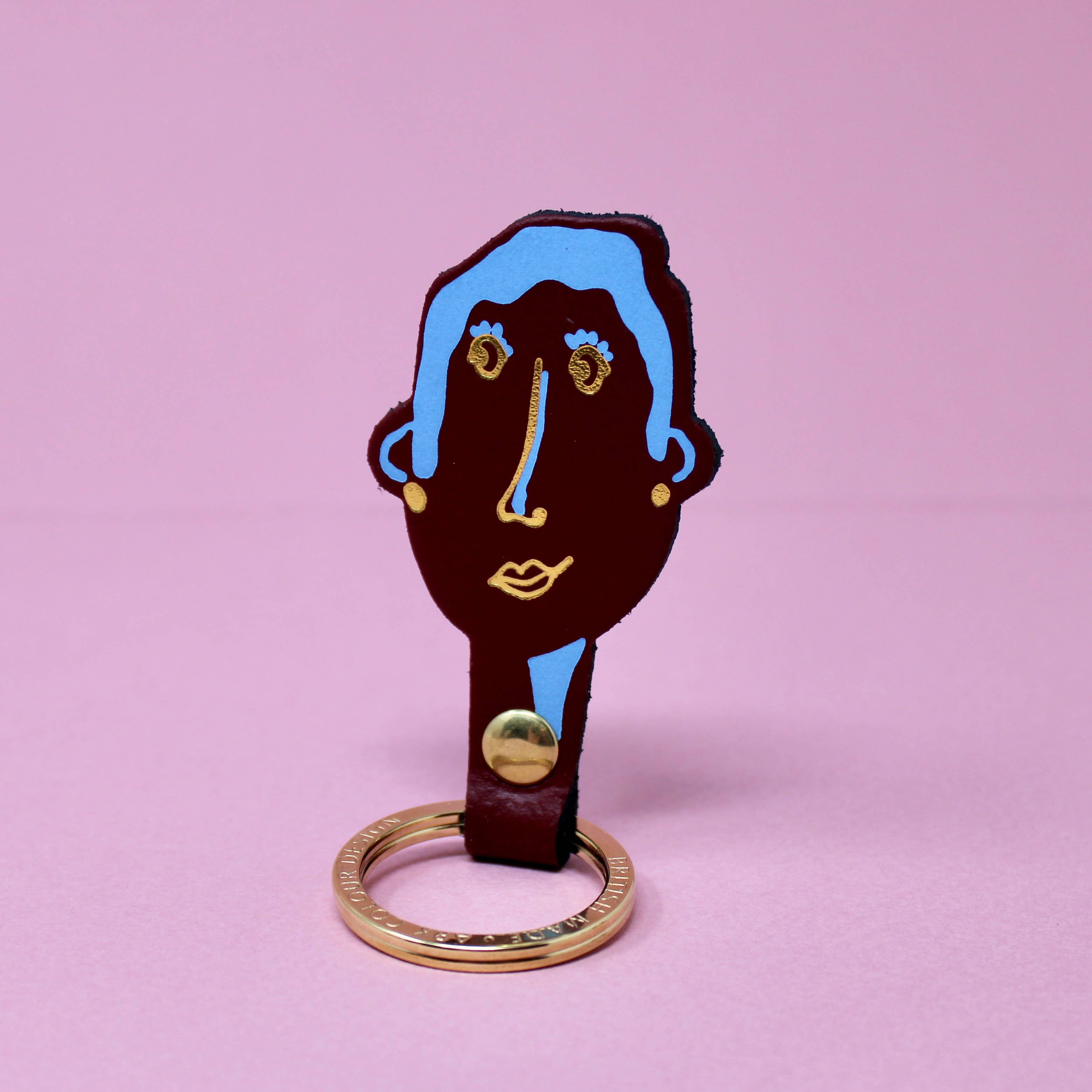 You & Me His and Her Key Fobs: Me (Female) / Cornflower