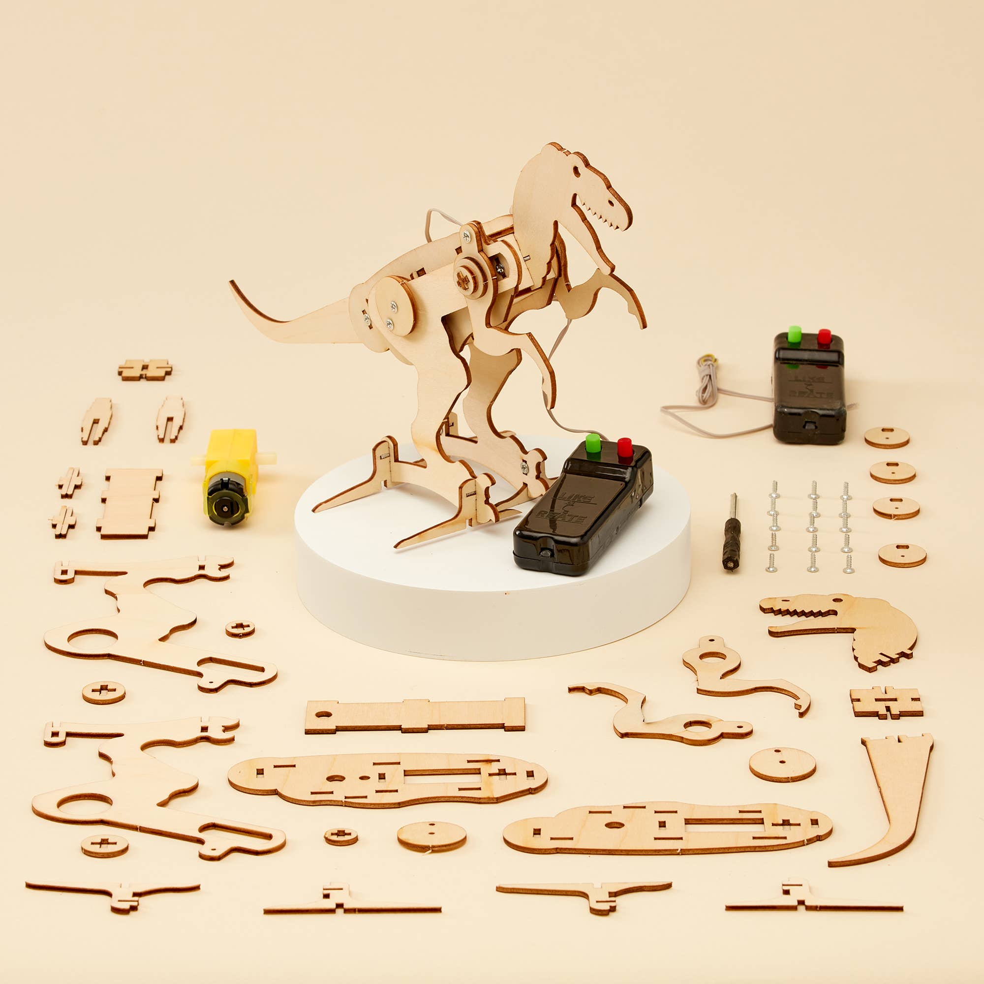 Dinosaur Robot DIY Kit - T-Rex, STEM Toy, Craft Kit