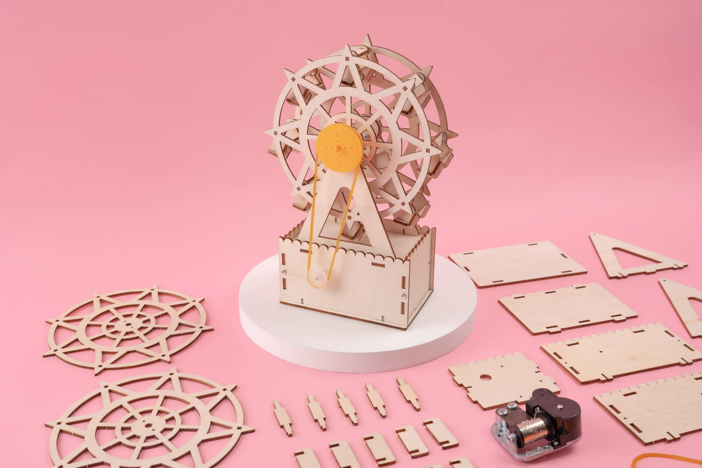 Music Box Ferris Wheel DIY Kit, Fun STEM Toy for Kids