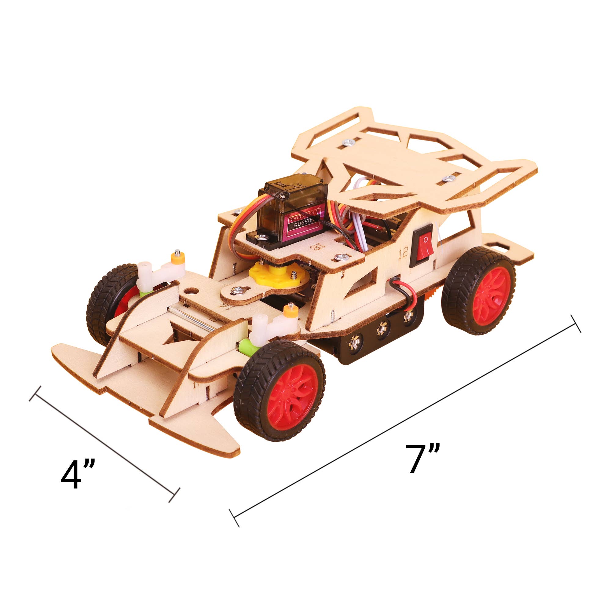 Steering Remote Controlled Car DIY Kit, Educational STEM Toy