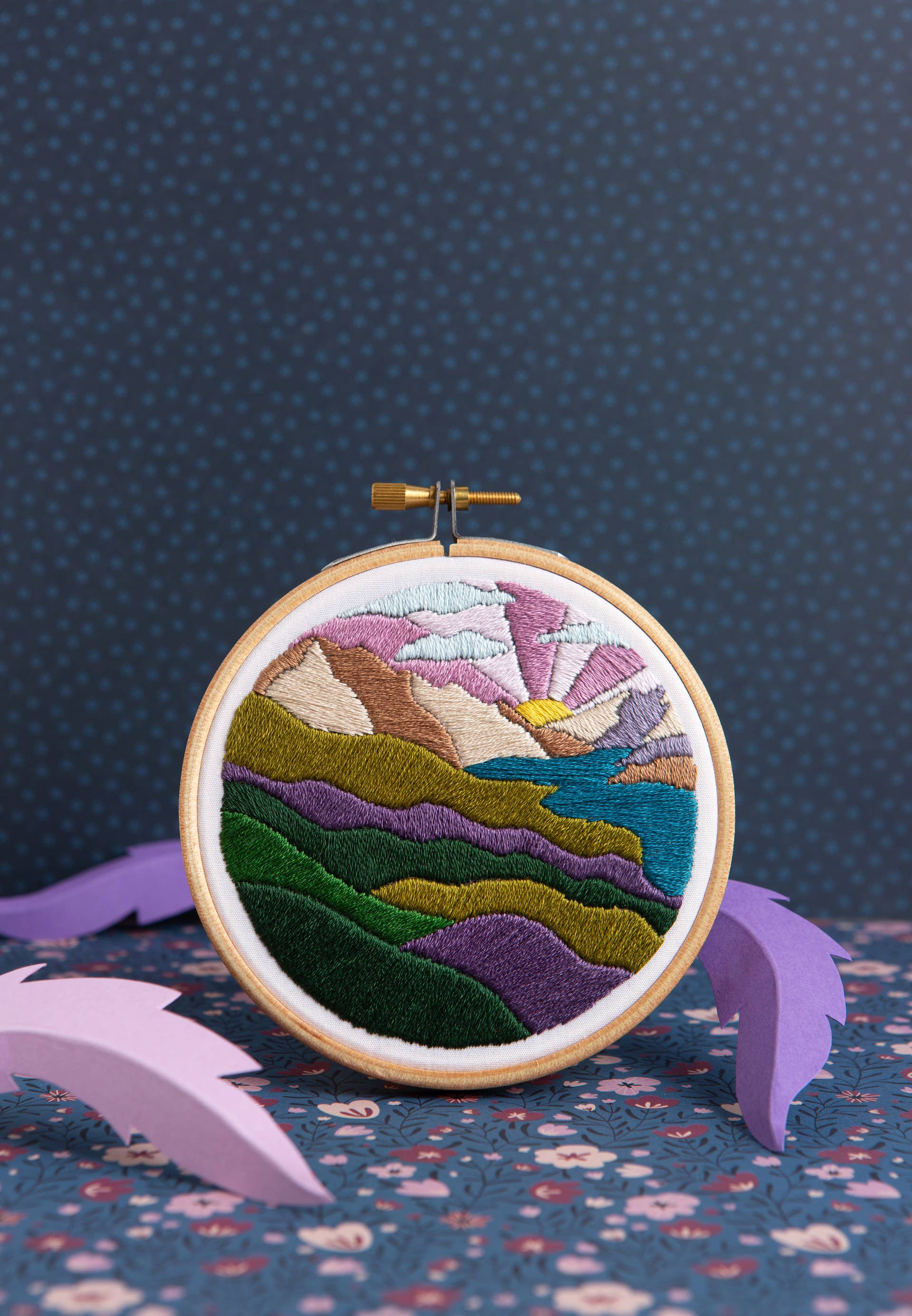 Highland Hike Mini Embroidery Kit | Complete Craft Kit for Beginners