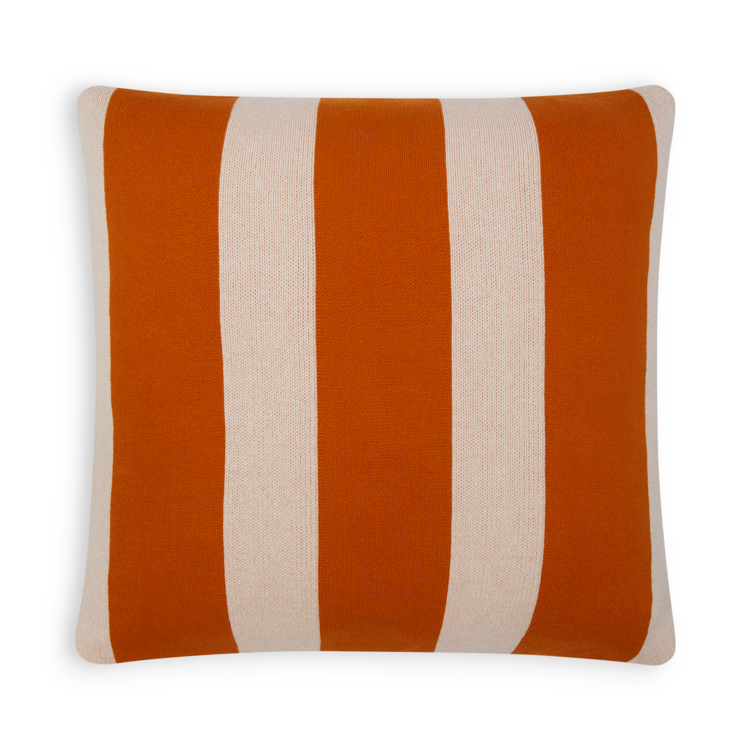 Cotton Knit Throw Pillow/Cushion Cover - Enkel Burnt Orange