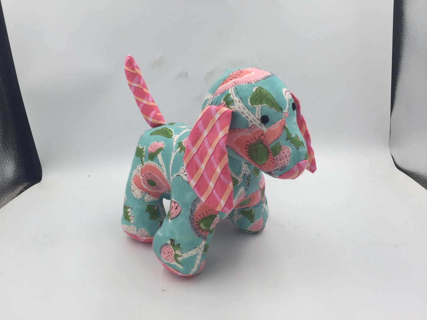 Cotton Puppy Stuffed Toy: Blue Polka Dot