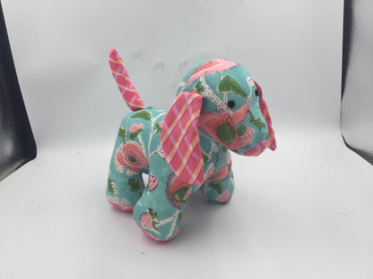 Cotton Puppy Stuffed Toy: Blue Polka Dot