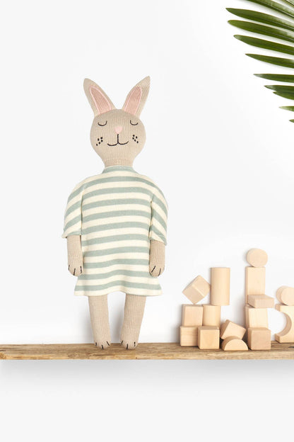 Organic Cotton Knitted Bunny Doll Plush Toy