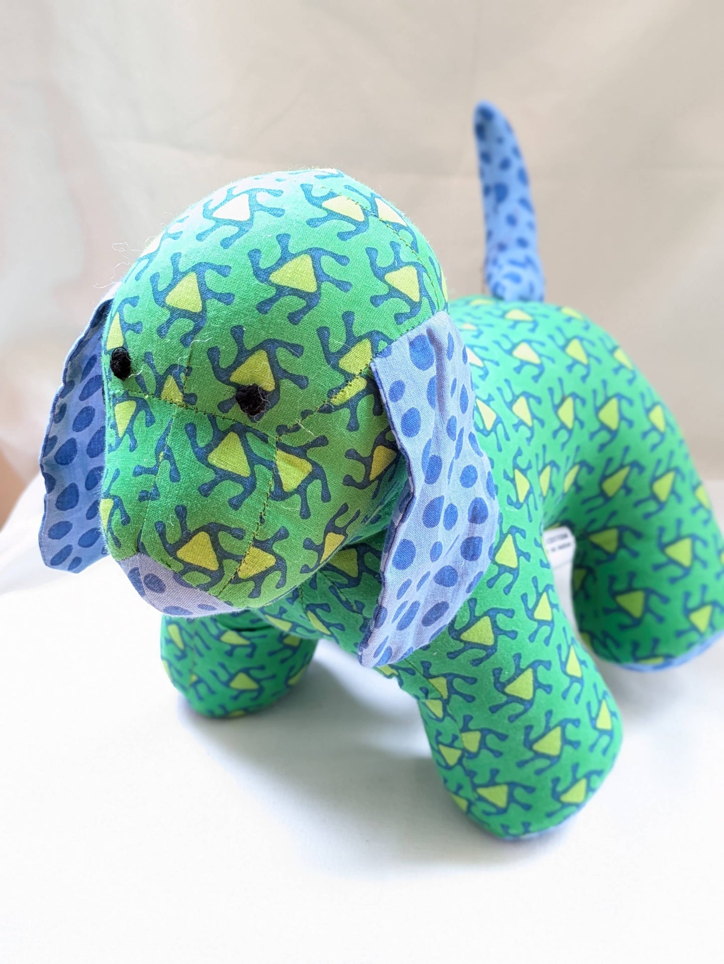 Cotton Puppy Stuffed Toy: Blue Polka Dot