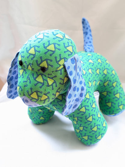 Cotton Puppy Stuffed Toy: Blue Polka Dot
