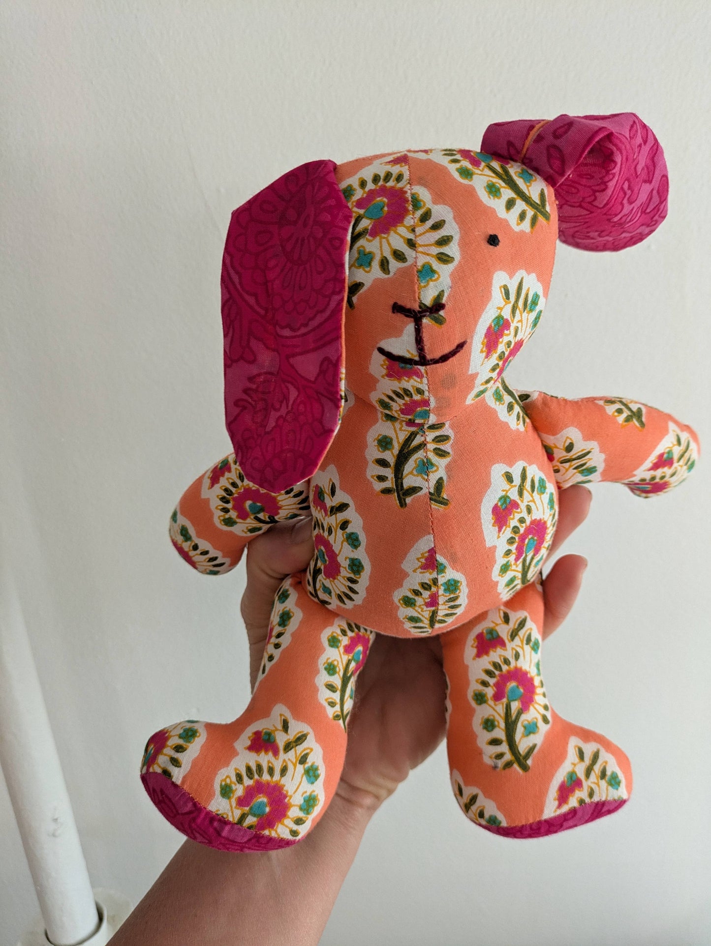 Baby Bunny Cotton Stuffed Animal: Gold Pink