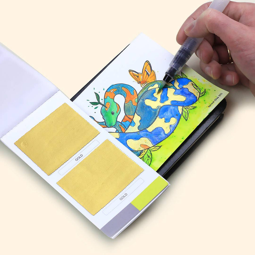 Metallic Colorsheets | 10 Watercolors | Portable Paint