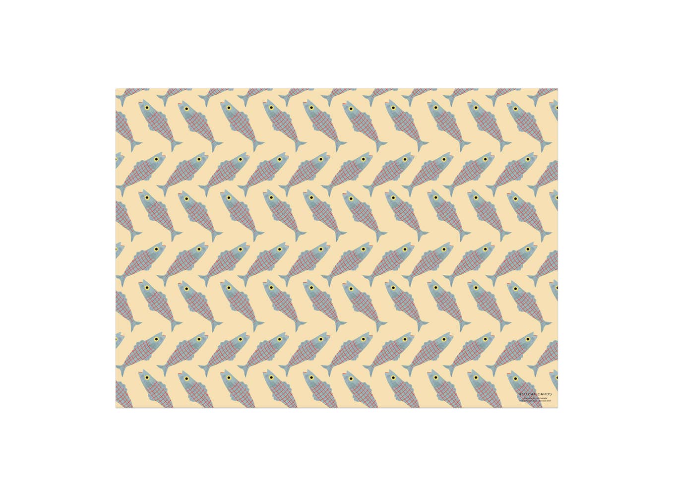 Herring wrapping paper: Rolls of 3 sheets