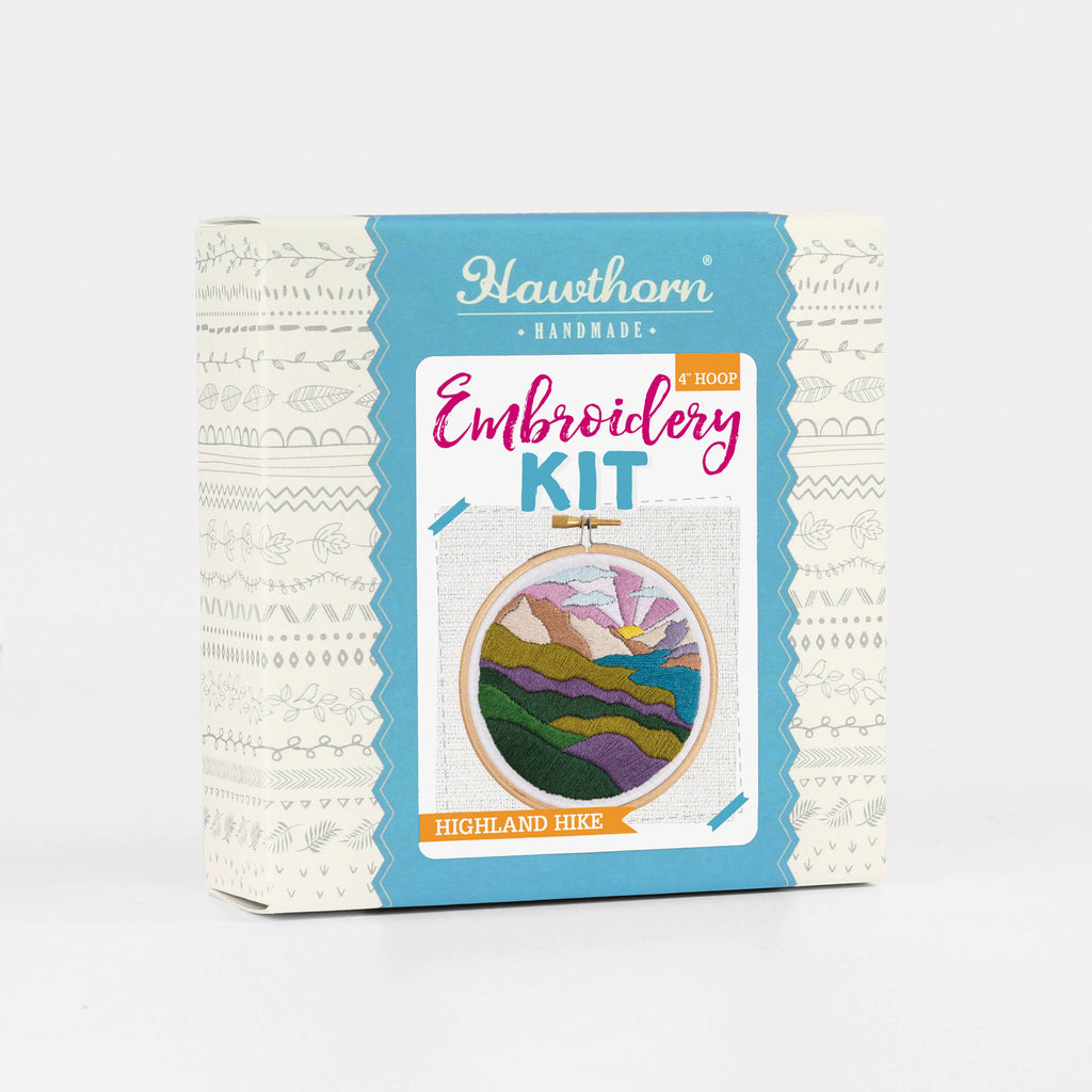 Highland Hike Mini Embroidery Kit | Complete Craft Kit for Beginners