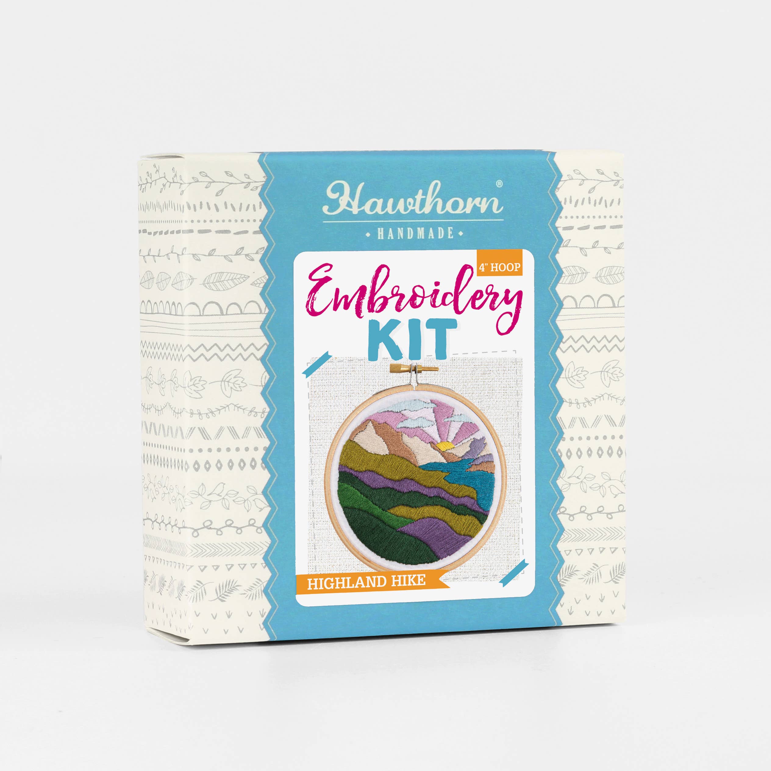 Highland Hike Mini Embroidery Kit | Complete Craft Kit for Beginners