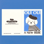 Oui Oui, a New Bébé - Risograph Card