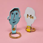 You & Me His and Her Key Fobs: You (Male) / Coral