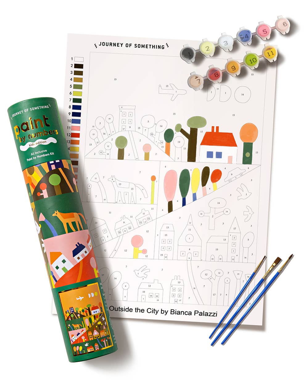 Paint by Numbers Kit & Canvas for Kids - Outside the City