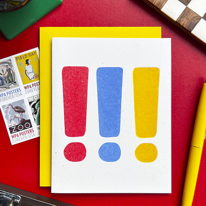 !!! - Risograph Card