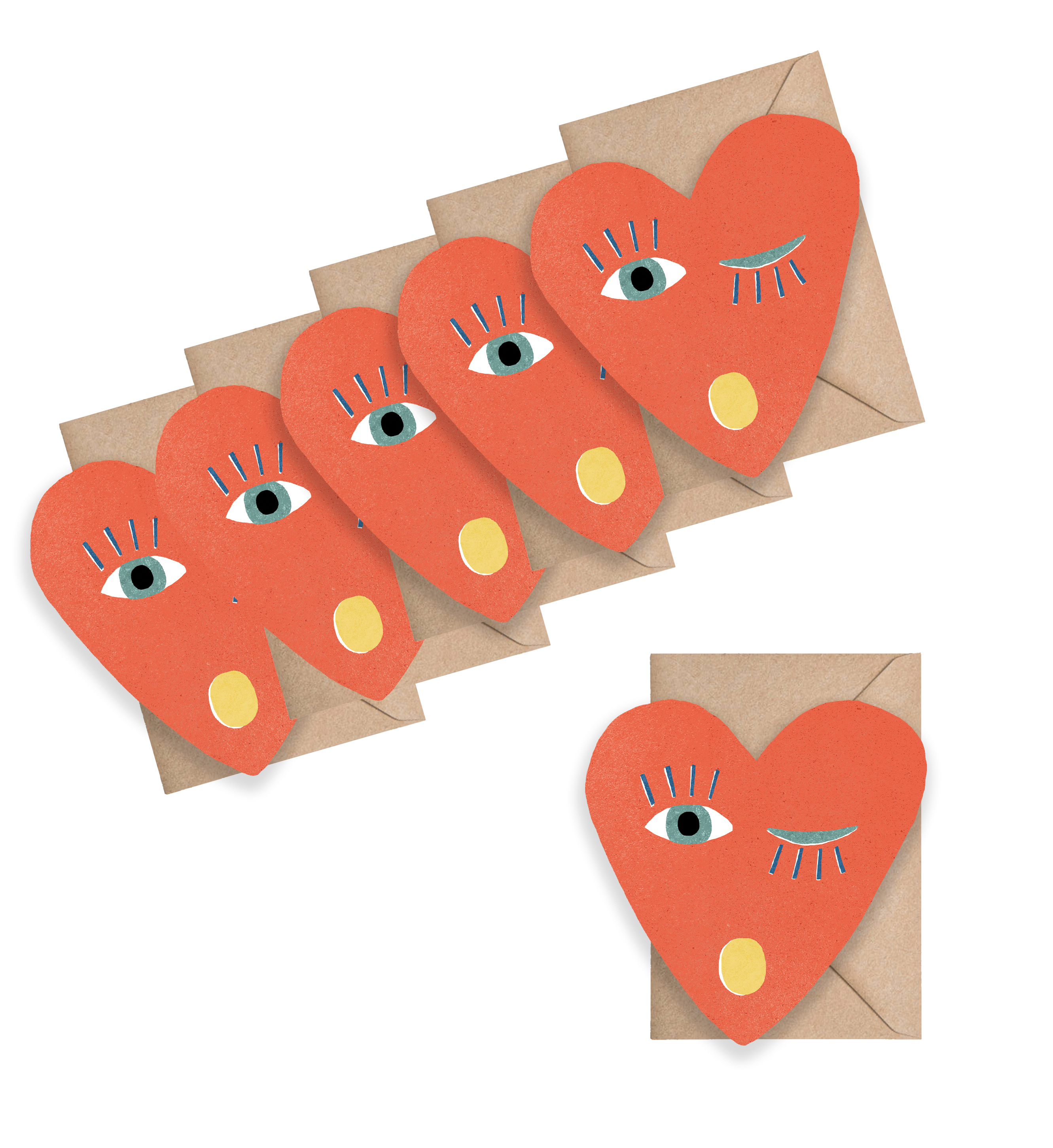 Heart Blink Mini Cards - box of 6