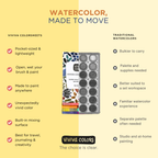 Metallic Colorsheets | 10 Watercolors | Portable Paint
