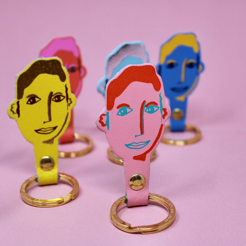 You & Me His and Her Key Fobs: You (Male) / Coral