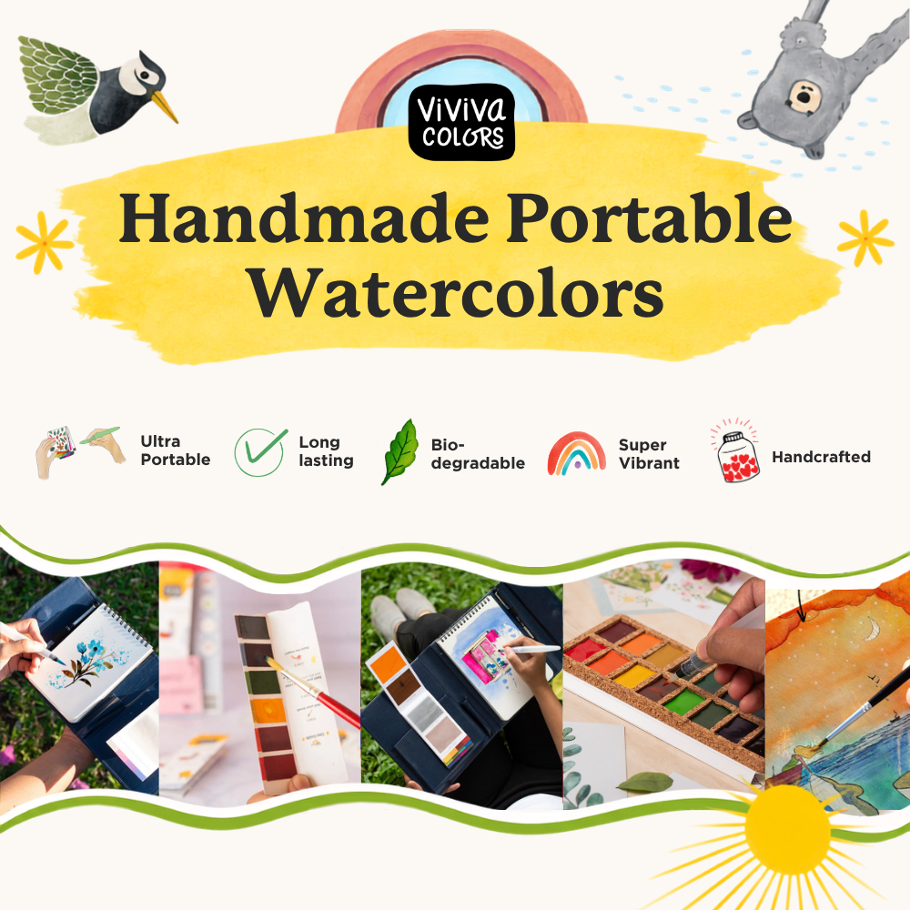 Metallic Colorsheets | 10 Watercolors | Portable Paint