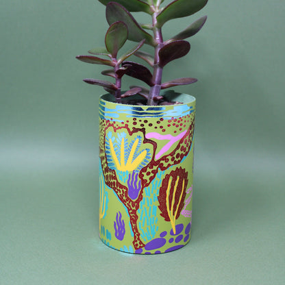 Nature Garden Leather Pot Wrap: Lilac