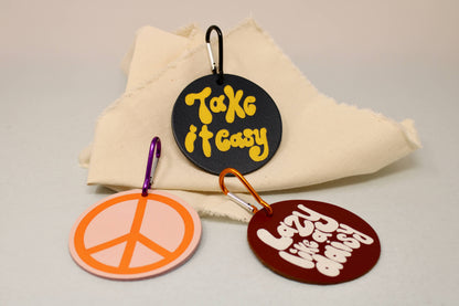 Slogan Peace Bag Tags: Peace