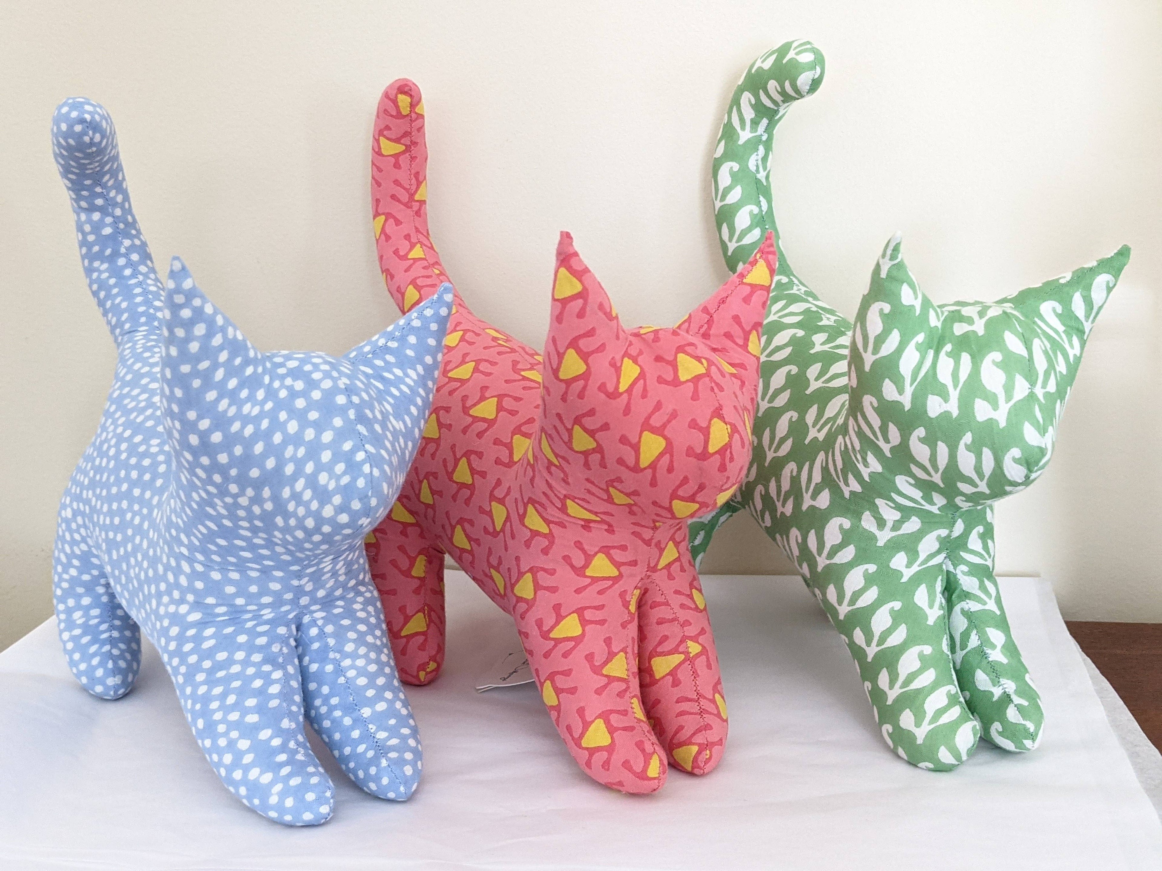 Cotton Kitty Stuffed Toys: Blue