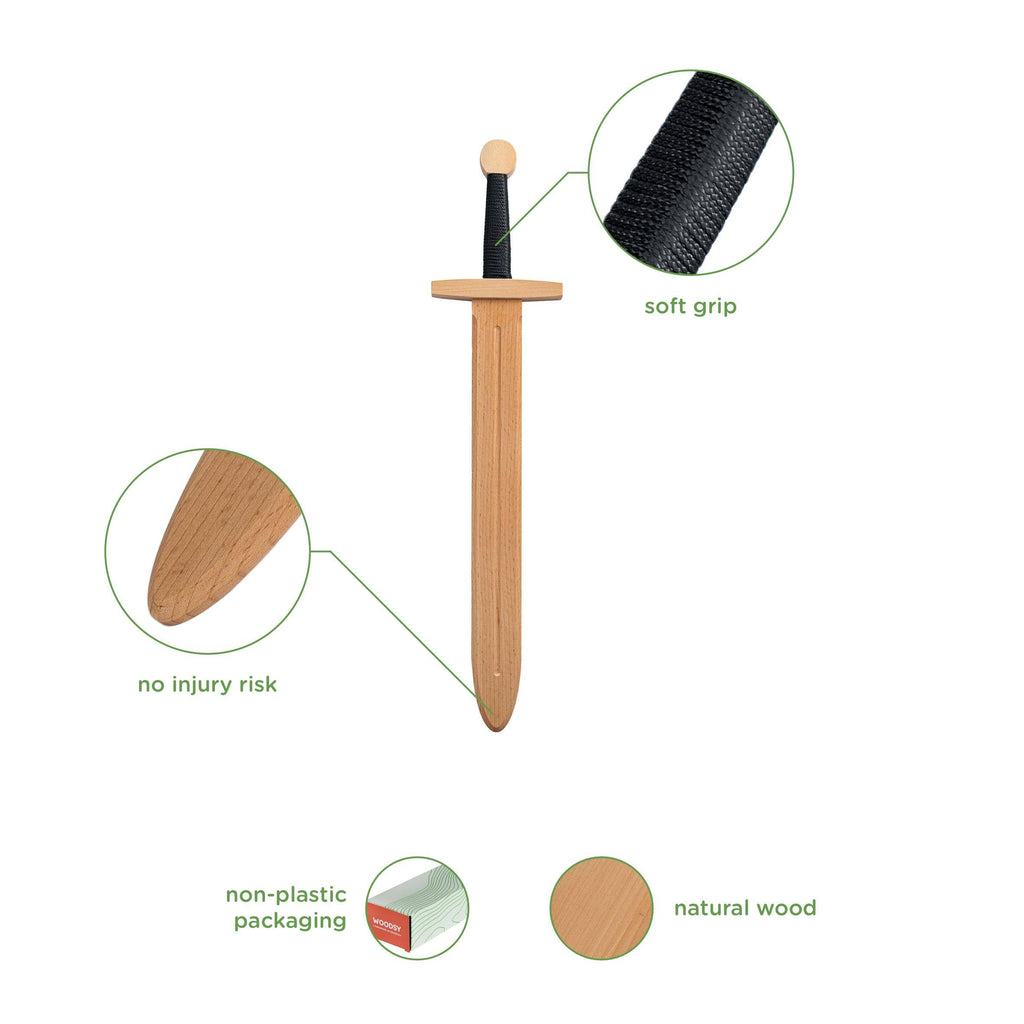 Big Double-Edged w/ Straight Cross Guard and Shield