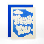 Thank You Clouds - Risograph Card