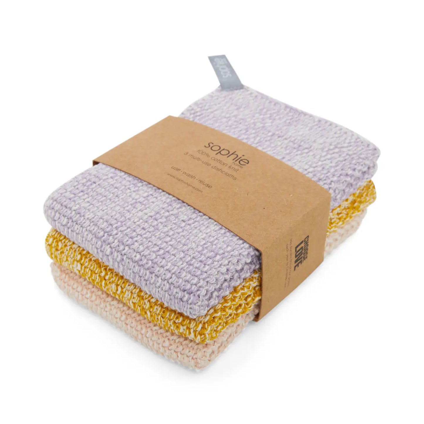 Reusable & Eco-Friendly Cotton Dishcloths - Lilac Space Dye