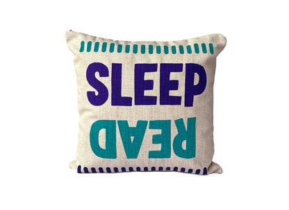 Conundrum Pillow Cover - Sleep/Read: Outer Case Only / Blue + Green
