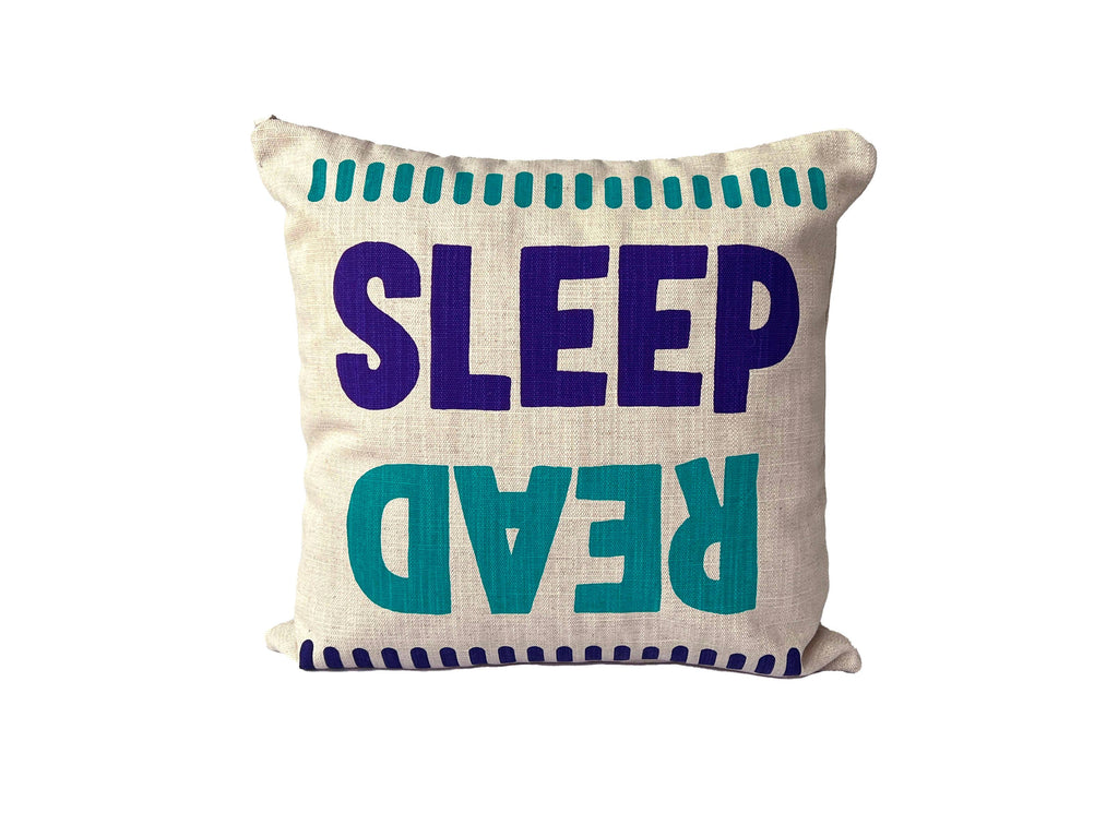 Conundrum Pillow Cover - Sleep/Read: Outer Case Only / Blue + Green