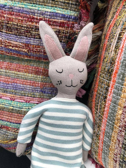 Organic Cotton Knitted Bunny Doll Plush Toy