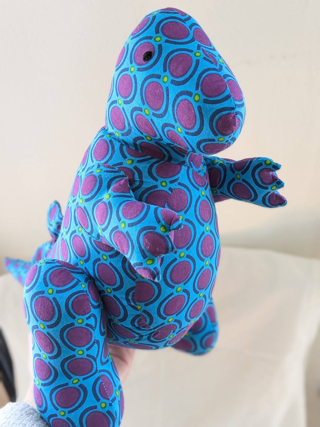 Standing Stegosaurus Stuffed Toy: Blue