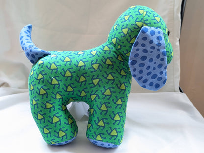 Cotton Puppy Stuffed Toy: Blue Polka Dot