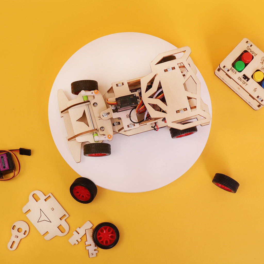 Steering Remote Controlled Car DIY Kit, Educational STEM Toy