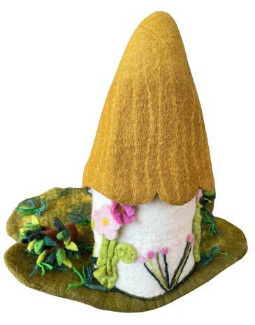 Country Felt Cottage Fairy House - for Finger Puppets