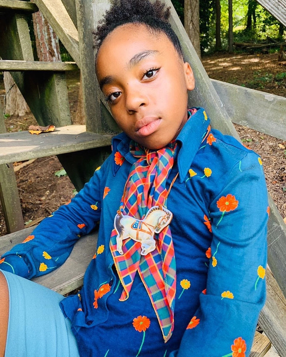 Oversized Lightning Horse Necklace