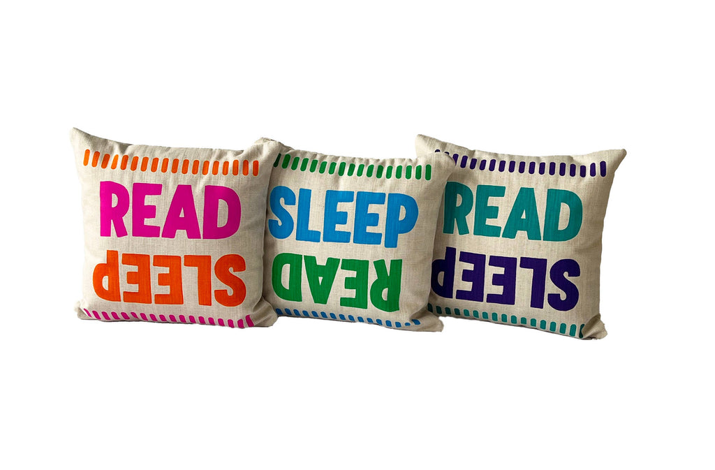 Conundrum Pillow Cover - Sleep/Read: Outer Case Only / Pink + Orange
