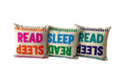 Conundrum Pillow Cover - Sleep/Read: Outer Case Only / Teal + Purple
